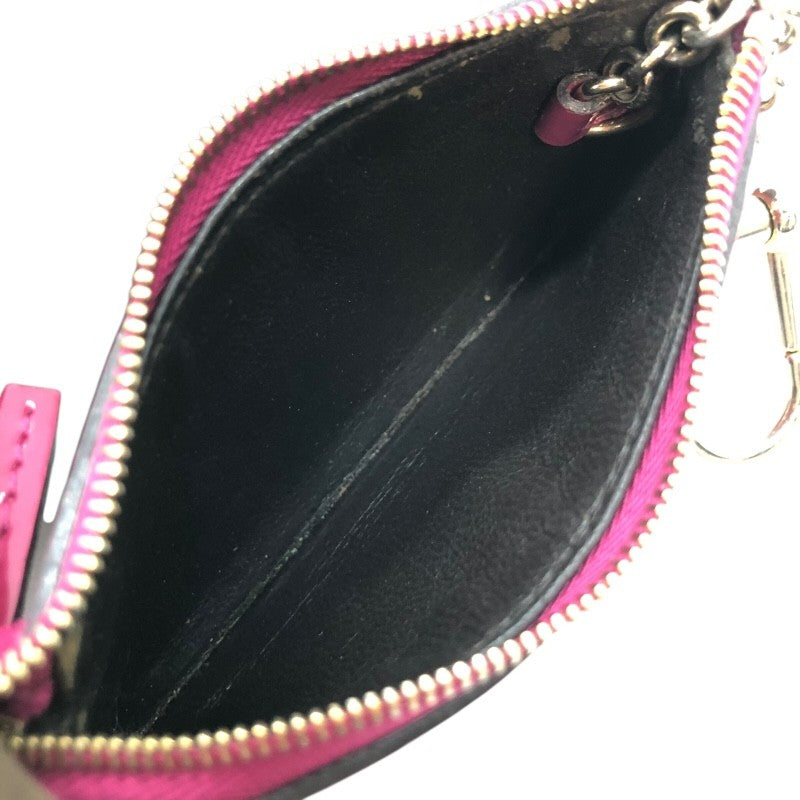 グッチ GUCCI マイクログッチシマ コインケース パープルピンク×SV金具 エナメル/メタル レディース コインケース