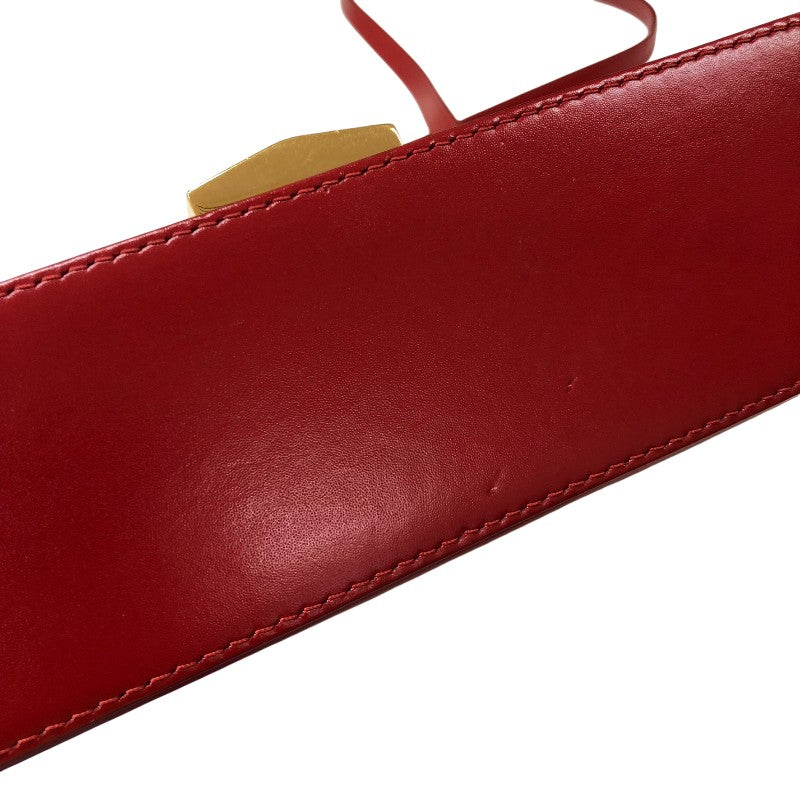 ジバンシィ GIVENCHY 4G チェーン ミディアム バッグ レッド ゴールド金具 カーフレザー レディース ショルダーバッグ