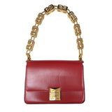 ジバンシィ GIVENCHY 4G チェーン ミディアム バッグ レッド ゴールド金具 カーフレザー レディース ショルダーバッグ