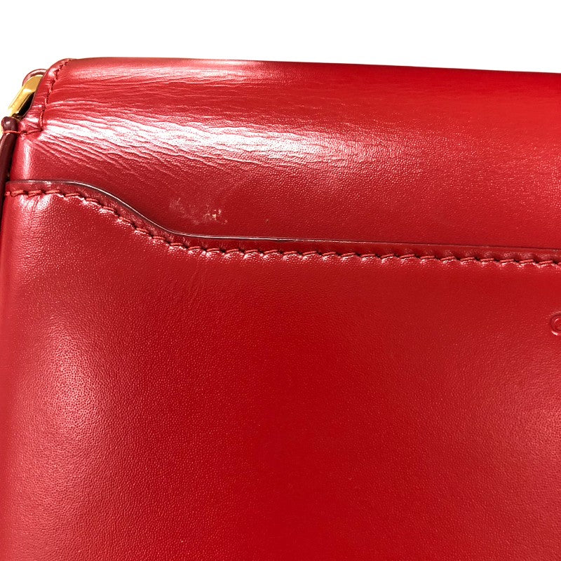 ジバンシィ GIVENCHY 4G チェーン ミディアム バッグ レッド ゴールド金具 カーフレザー レディース ショルダーバッグ