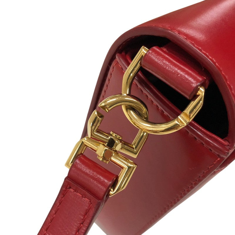 ジバンシィ GIVENCHY 4G チェーン ミディアム バッグ レッド ゴールド金具 カーフレザー レディース ショルダーバッグ