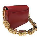 ジバンシィ GIVENCHY 4G チェーン ミディアム バッグ レッド ゴールド金具 カーフレザー レディース ショルダーバッグ