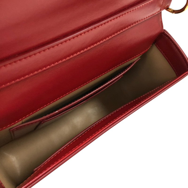 ジバンシィ GIVENCHY 4G チェーン ミディアム バッグ レッド ゴールド金具 カーフレザー レディース ショルダーバッグ