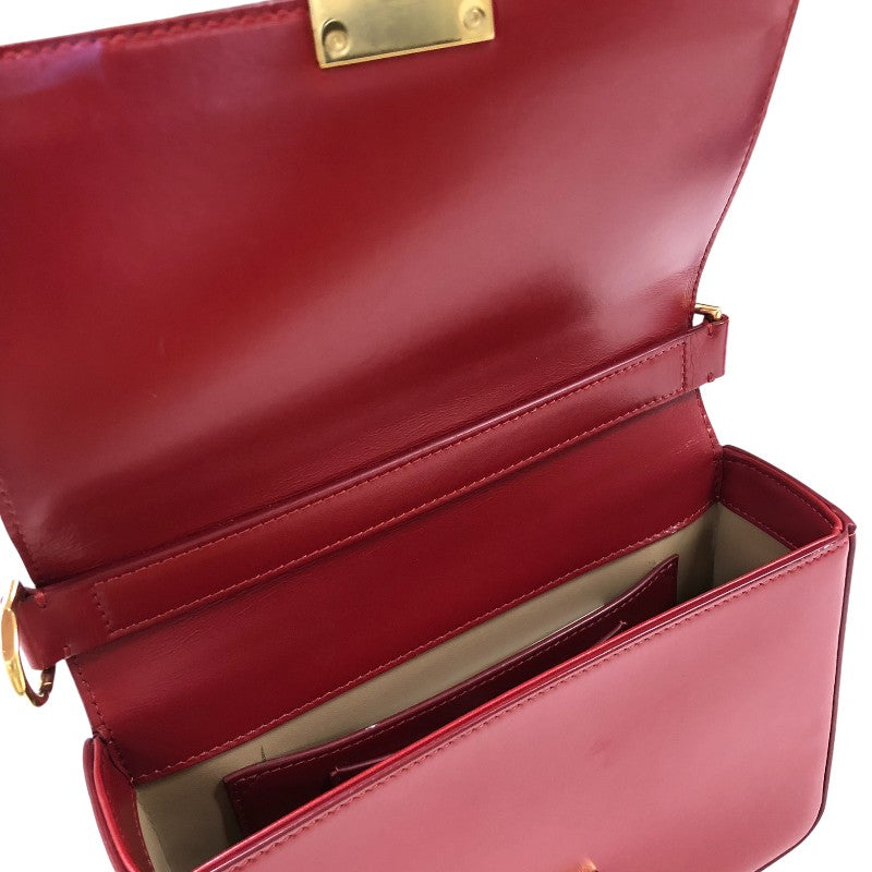 ジバンシィ GIVENCHY 4G チェーン ミディアム バッグ レッド ゴールド金具 カーフレザー レディース ショルダーバッグ