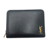 サンローラン SAINT LAURENT タイニーモノグラムコンパクトウォレット 635263 カーフスキン レディース 二つ折り財布