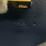 フェンディ FENDI ピーカブー ナノ 7AS294 ネイビー ゴールド金具 ジャガード レザー レディース ハンドバッグ ショルダーバッグ