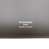 バレンシアガ BALENCIAGA ジップコインケース 771310 グレー　シルバー金具 レザー ユニセックス コインケース