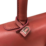 デルヴォー DELVAUX ブリヨンGM ピンク シルバー金具 レザー レディース ハンドバッグ