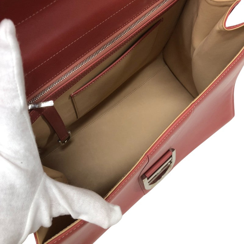 デルヴォー DELVAUX ブリヨンGM ピンク シルバー金具 レザー レディース ハンドバッグ
