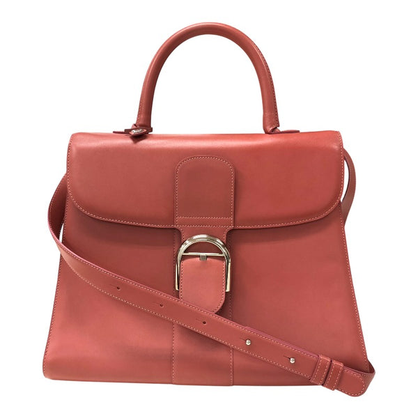 デルヴォー DELVAUX ブリヨンGM ピンク シルバー金具 レザー レディース ハンドバッグ