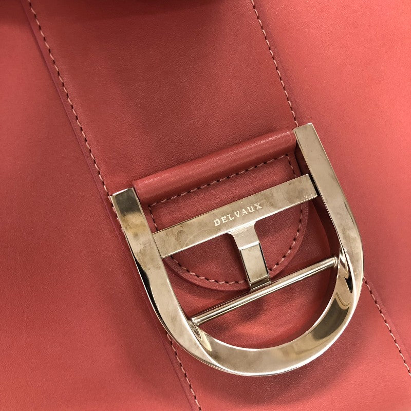 デルヴォー DELVAUX ブリヨンGM ピンク シルバー金具 レザー レディース ハンドバッグ