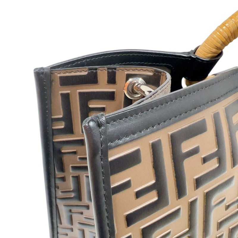 フェンディ FENDI ラナウェイショッパー 8BH351 ブラウン エンボスレザー ユニセックス ハンドバッグ