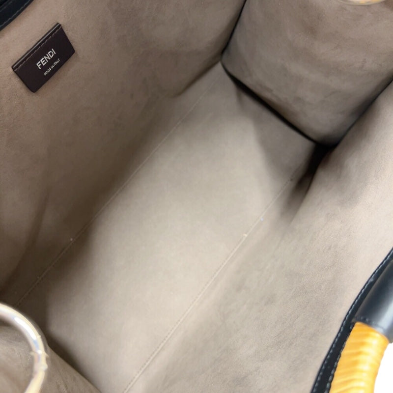 フェンディ FENDI ラナウェイショッパー 8BH351 ブラウン エンボスレザー ユニセックス ハンドバッグ