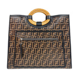 フェンディ FENDI ラナウェイショッパー 8BH351 ブラウン エンボスレザー ユニセックス ハンドバッグ