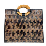 フェンディ FENDI ラナウェイショッパー 8BH351 ブラウン エンボスレザー ユニセックス ハンドバッグ