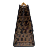 フェンディ FENDI ラナウェイショッパー 8BH351 ブラウン エンボスレザー ユニセックス ハンドバッグ