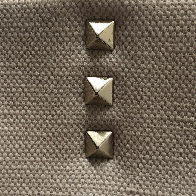 ヴァレンティノ VALENTINO VNTRロゴトートバッグ アイボリー/ブラック キャンバス レディース トートバッグ