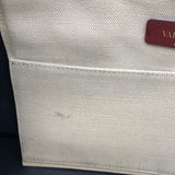 ヴァレンティノ VALENTINO VNTRロゴトートバッグ アイボリー/ブラック キャンバス レディース トートバッグ