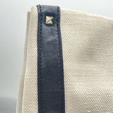 ヴァレンティノ VALENTINO VNTRロゴトートバッグ アイボリー/ブラック キャンバス レディース トートバッグ