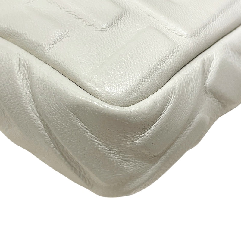 フェンディ FENDI バゲットバッグミニ 8BS017 ホワイト/ゴールド金具 レザー レディース ショルダーバッグ