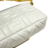 フェンディ FENDI バゲットバッグミニ 8BS017 ホワイト/ゴールド金具 レザー レディース ショルダーバッグ