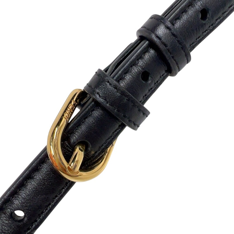 フェンディ FENDI FFエンボスロゴ　カメラケース 8BS077 ブラック　ゴールド金具 レザー ユニセックス ショルダーバッグ