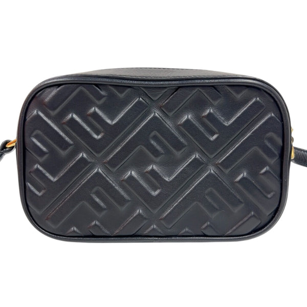 フェンディ FENDI FFエンボスロゴ　カメラケース 8BS077 ブラック　ゴールド金具 レザー ユニセックス ショルダーバッグ