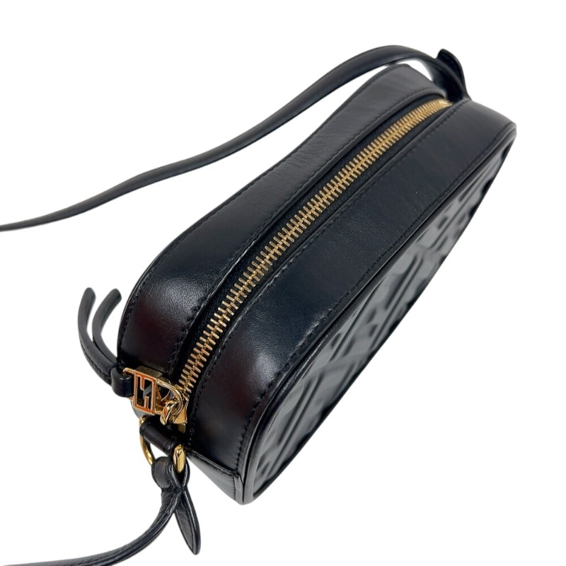 フェンディ FENDI FFエンボスロゴ　カメラケース 8BS077 ブラック　ゴールド金具 レザー ユニセックス ショルダーバッグ