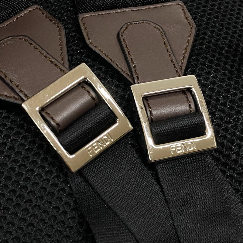 フェンディ FENDI ズッカ リュックサック 7VZ047 ブラック シルバー金具 レディース バックパック デイパック