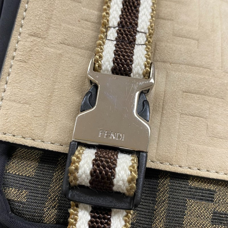 フェンディ FENDI ズッカ リュックサック 7VZ047 ブラック シルバー金具 レディース バックパック デイパック