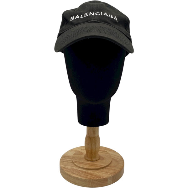 バレンシアガ BALENCIAGA ロゴ刺繍ベースボールキャップ 499071 ブラック コットン レディース その他ファッション雑貨