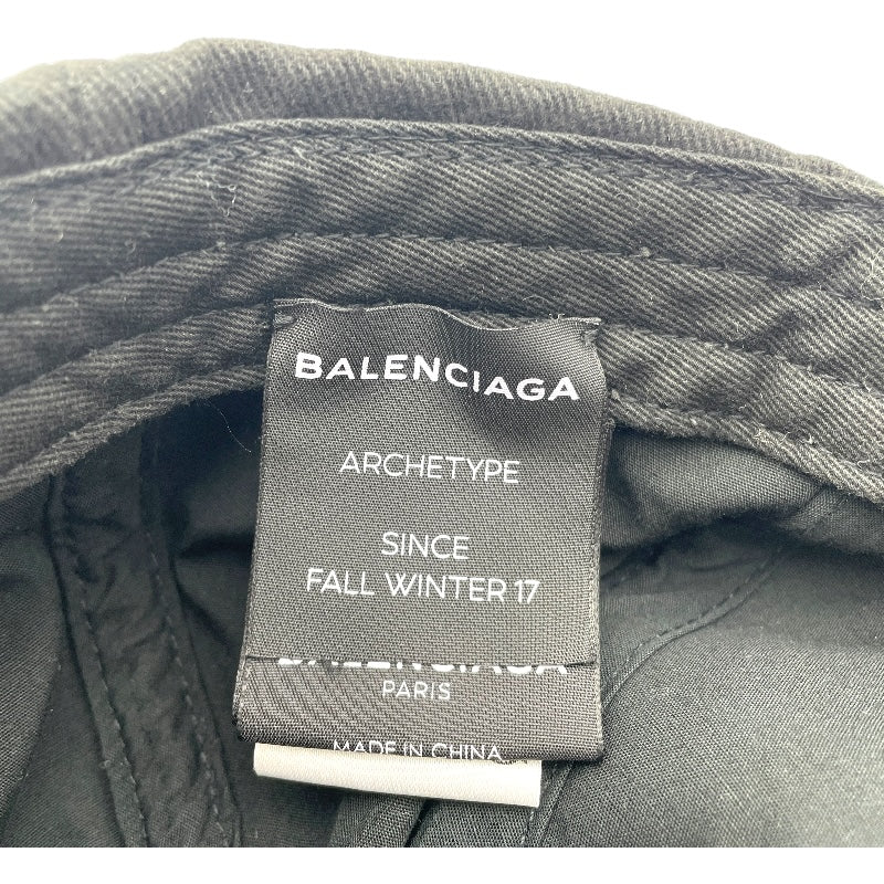 バレンシアガ BALENCIAGA ロゴ刺繍ベースボールキャップ 499071 ブラック コットン レディース その他ファッション雑貨
