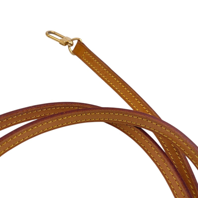 ルイ・ヴィトン LOUIS VUITTON ショルダーストラップ ベージュ/ゴールド金具 レザー ユニセックス ショルダーストラップ