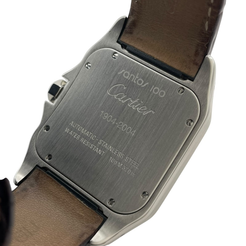 カルティエ Cartier サントス 100 LM W20076X8 ホワイト SS メンズ 腕時計