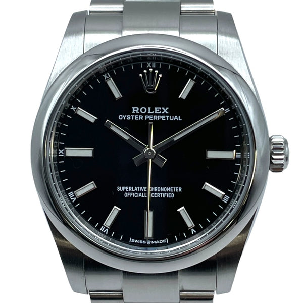 ロレックス ROLEX オイスターパーペチュアル 34 124200 ブラック SS 自動巻き メンズ 腕時計