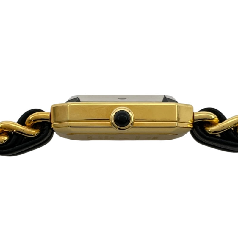 シャネル CHANEL プルミエール M H0001 ブラック GP クオーツ レディース 腕時計