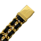 シャネル CHANEL プルミエール M H0001 ブラック GP クオーツ レディース 腕時計