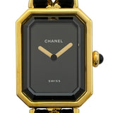シャネル CHANEL プルミエール H0001 ブラック GP レディース 腕時計