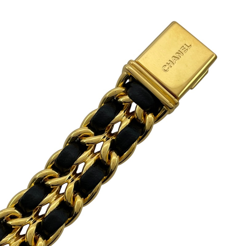シャネル CHANEL プルミエール H0001 ブラック GP レディース 腕時計