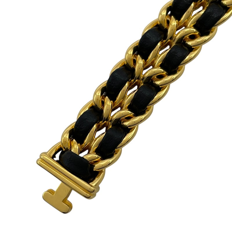 シャネル CHANEL プルミエール H0001 ブラック GP レディース 腕時計
