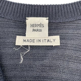 エルメス HERMES ニットケープコート ネイビー カシミヤ/シルク レディース その他アウター