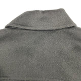 ロエベ LOEWE レザーパッチトラペーズコート S359Y01X98 ブラック ウール レディース ノーカラージャケット