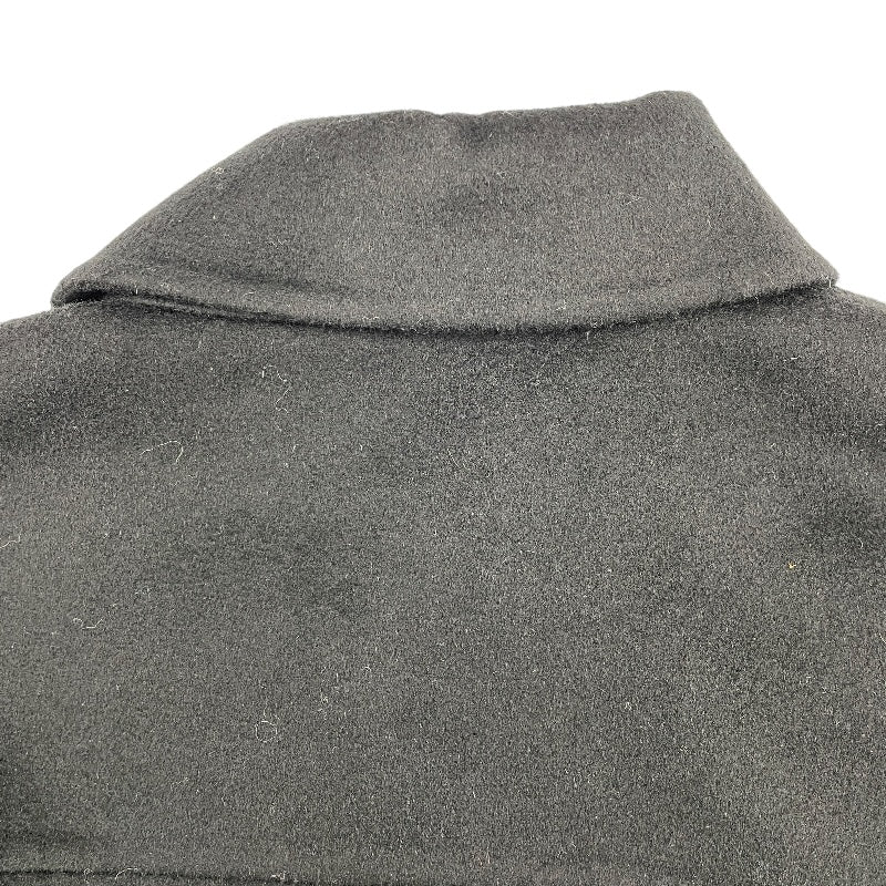 ロエベ LOEWE レザーパッチトラペーズコート S359Y01X98 ブラック ウール レディース ノーカラージャケット