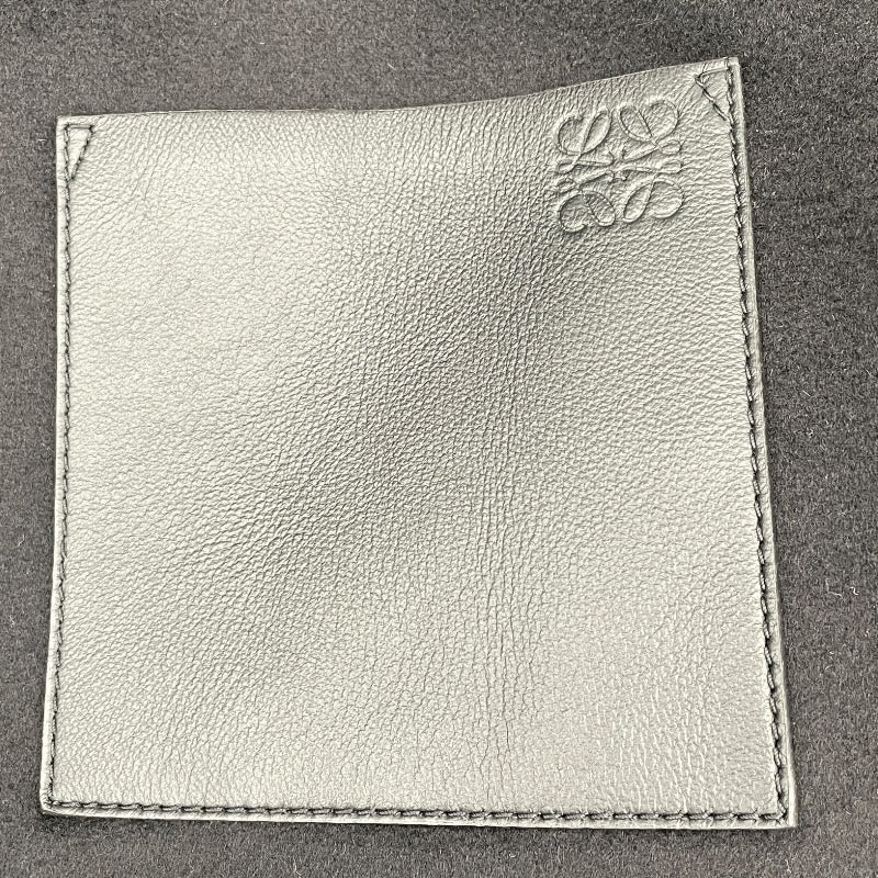 ロエベ LOEWE レザーパッチトラペーズコート S359Y01X98 ブラック ウール レディース ノーカラージャケット