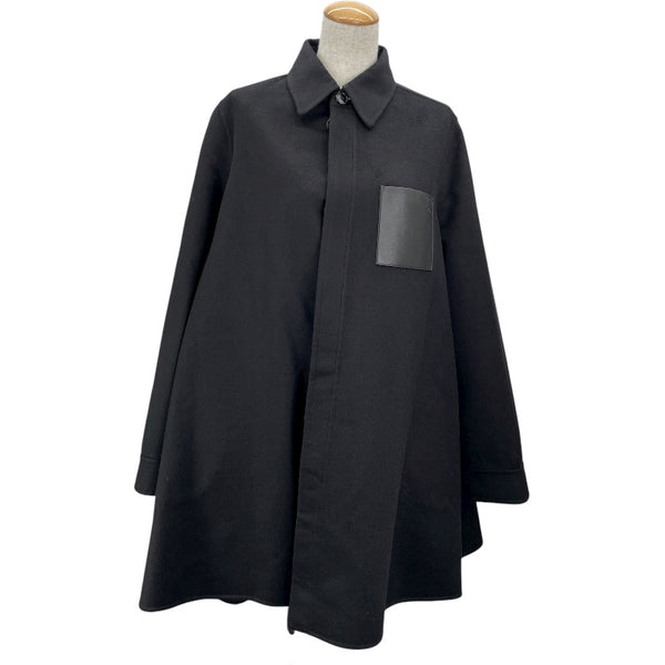 ロエベ LOEWE レザーパッチトラペーズコート S359Y01X98 ブラック