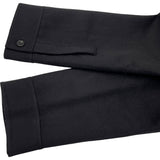 ロエベ LOEWE レザーパッチトラペーズコート S359Y01X98 ブラック ウール レディース ノーカラージャケット