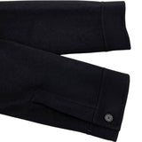 ロエベ LOEWE レザーパッチトラペーズコート S359Y01X98 ブラック ウール レディース ノーカラージャケット