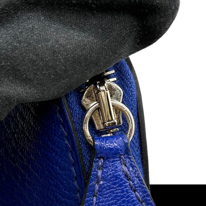 エルメス HERMES ボリード1923 ミニ C刻印 ブルーエレクトリック シルバー金具 シェーブル レディース ハンドバッグ