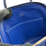 エルメス HERMES ボリード1923 ミニ C刻印 ブルーエレクトリック シルバー金具 シェーブル レディース ハンドバッグ