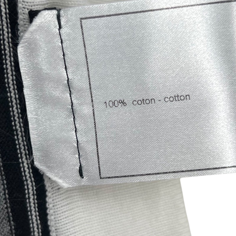 シャネル CHANEL ココマークボーダーワンピース P30885 グレー コットン レディース ワンピース